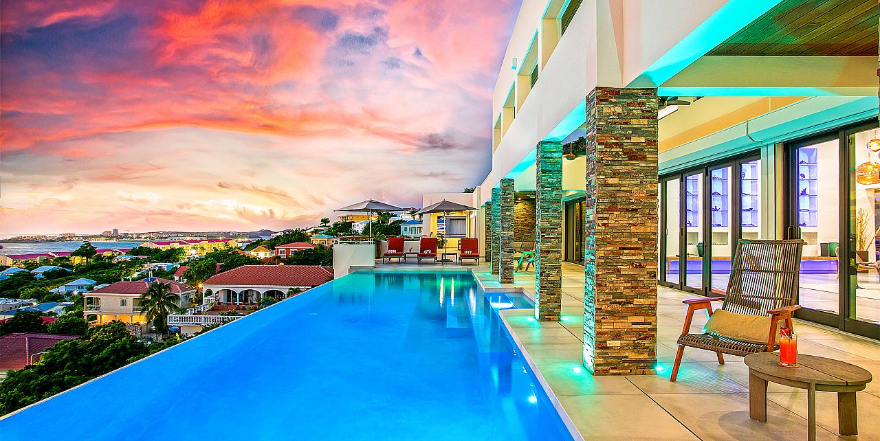 Luxury real estate sunset view at BellaVita