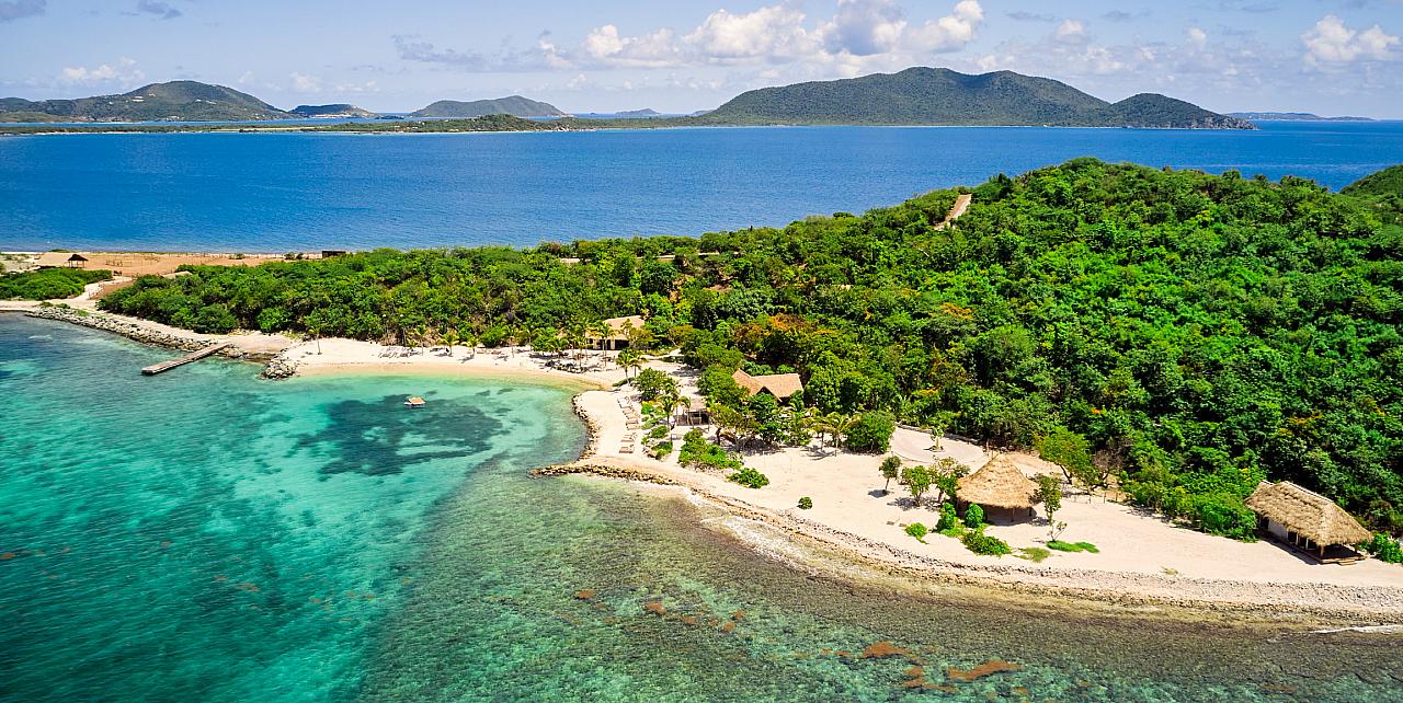 Aerial Private Island BVI Aerial
